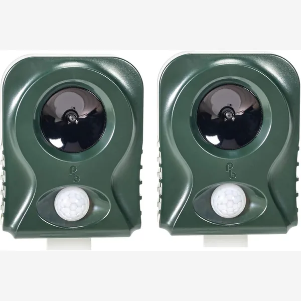 PestBye battery operated ultrasonic cat repeller V2 twin pack retail pack shot